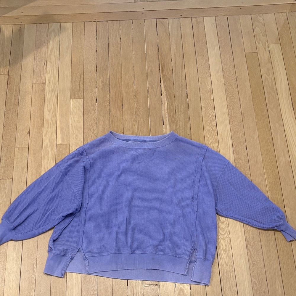 American Eagle Outfitters Lavender Waffle Knit Top